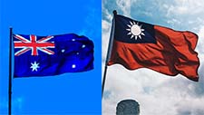 Flags Australia and Taiwan