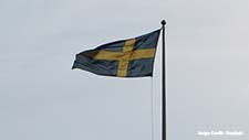 A picture of a Swedish flag