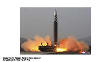 Photo distributed by the North Korean Government that shows the used missile in March 2022