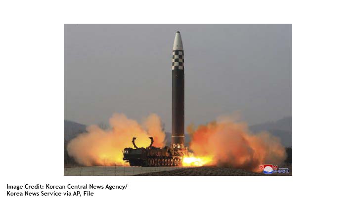 Photo distributed by the North Korean Government that shows the used missile in March 2022