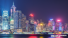 Hong Kong's skyline at night