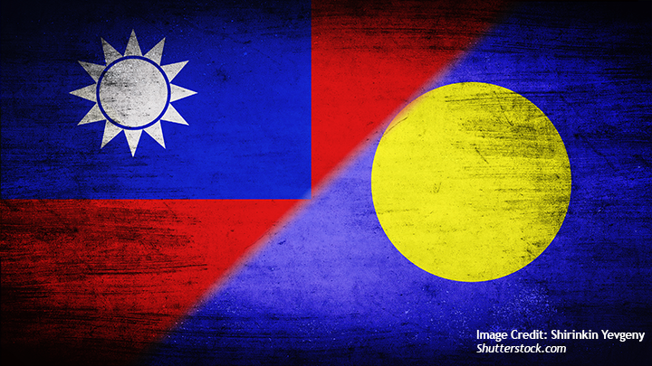 Flags of Taiwan and Palau
