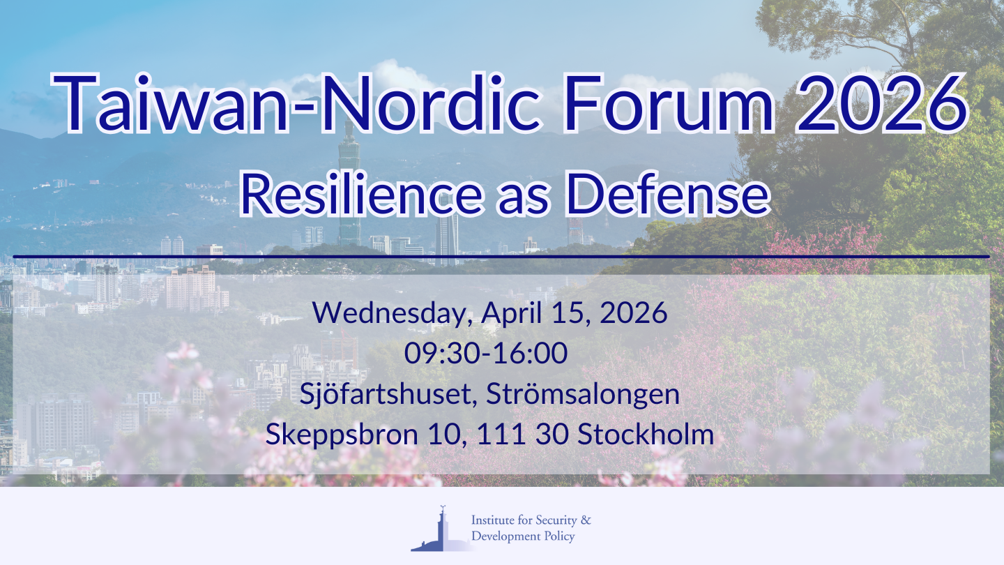Taiwan-Nordic Forum 2026: Resilience as Defense